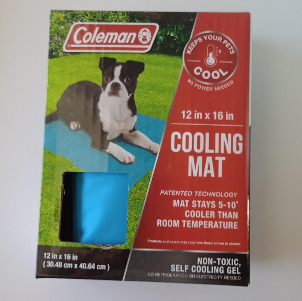 Coleman Pet Cooling Mat 12in x 16in Blue Brand New